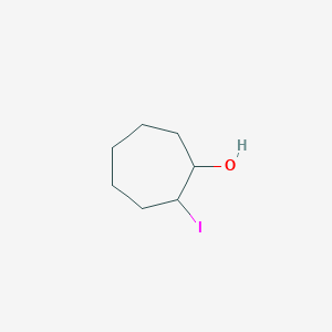 molecular formula C7H13IO B13318904 2-Iodocycloheptan-1-OL 