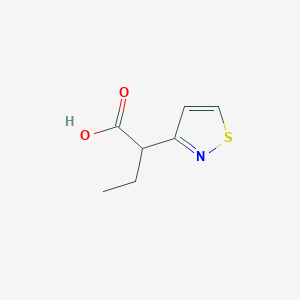 molecular formula C7H9NO2S B13318925 2-(1,2-Thiazol-3-yl)butanoic acid 