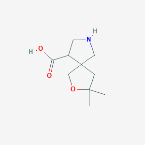 3,3-Dimethyl-2-oxa-7-azaspiro[4.4]nonane-9-carboxylic acid