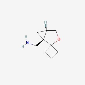 molecular formula C9H15NO B13319015 Rel-((1R,5S)-3-oxaspiro[bicyclo[3.1.0]hexane-2,1'-cyclobutan]-1-yl)methanamine 