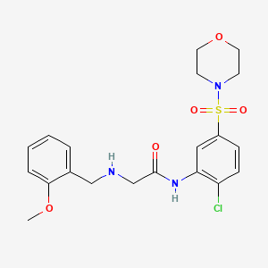 N-[2-chloro-5-(morpholine-4-sulfonyl)phenyl]-2-{[(2-methoxyphenyl)methyl]amino}acetamide