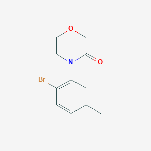 molecular formula C11H12BrNO2 B13319021 4-(2-Bromo-5-methyl-phenyl)-morpholin-3-one CAS No. 1427413-84-0