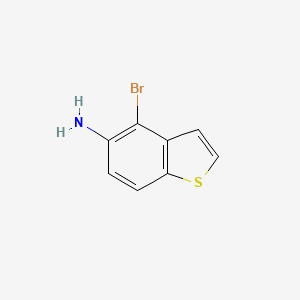 molecular formula C8H6BrNS B13319069 4-Bromobenzo[b]thiophen-5-amine 