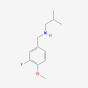 molecular formula C12H18FNO B13319089 [(3-Fluoro-4-methoxyphenyl)methyl](2-methylpropyl)amine 