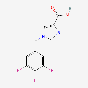 molecular formula C11H7F3N2O2 B13319113 1-(3,4,5-Trifluorobenzyl)-1H-imidazole-4-carboxylic acid 