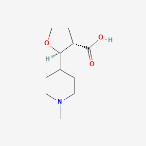 molecular formula C11H19NO3 B13319124 (2R,3S)-2-(1-Methylpiperidin-4-yl)oxolane-3-carboxylic acid 