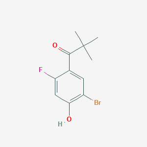 1-(5-Bromo-2-fluoro-4-hydroxyphenyl)-2,2-dimethylpropan-1-one