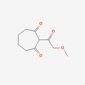 molecular formula C10H14O4 B13319162 2-(2-Methoxyacetyl)cycloheptane-1,3-dione 