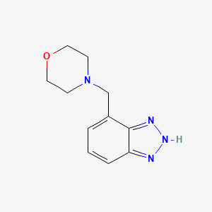 molecular formula C11H14N4O B13319185 4-((1H-Benzo[d][1,2,3]triazol-4-yl)methyl)morpholine 