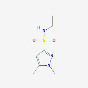 molecular formula C7H13N3O2S B13319195 N-Ethyl-1,5-dimethyl-1H-pyrazole-3-sulfonamide 