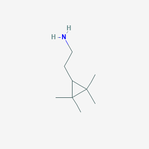 molecular formula C9H19N B13319202 2-(2,2,3,3-Tetramethylcyclopropyl)ethan-1-amine 