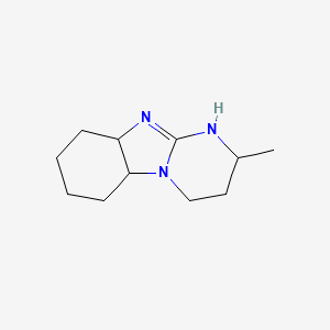 molecular formula C11H19N3 B13319218 11-Methyl-1,8,10-triazatricyclo[7.4.0.0,2,7]tridec-8-ene 