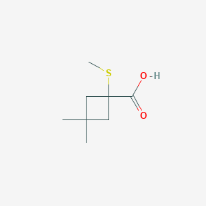 3,3-Dimethyl-1-(methylsulfanyl)cyclobutane-1-carboxylic acid