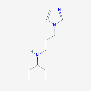 molecular formula C11H21N3 B13319251 [3-(1H-Imidazol-1-yl)propyl](pentan-3-yl)amine 