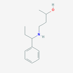 molecular formula C13H21NO B13319259 4-[(1-Phenylpropyl)amino]butan-2-ol 