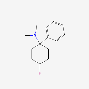 molecular formula C14H20FN B13319269 4-Fluoro-N,N-dimethyl-1-phenylcyclohexan-1-amine 