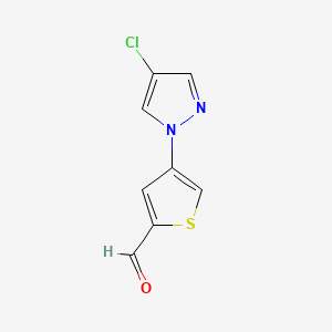 4-(4-Chloro-1H-pyrazol-1-YL)thiophene-2-carbaldehyde