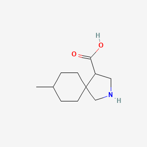 molecular formula C11H19NO2 B13319304 8-Methyl-2-azaspiro[4.5]decane-4-carboxylic acid 