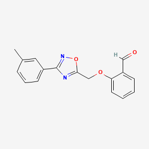 2-((3-(m-Tolyl)-1,2,4-oxadiazol-5-yl)methoxy)benzaldehyde