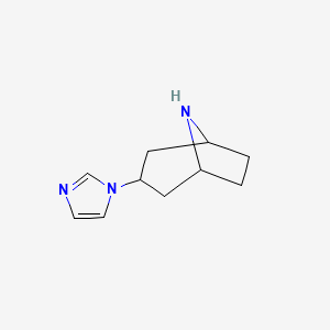 molecular formula C10H15N3 B13319333 3-(1H-Imidazol-1-yl)-8-azabicyclo[3.2.1]octane 