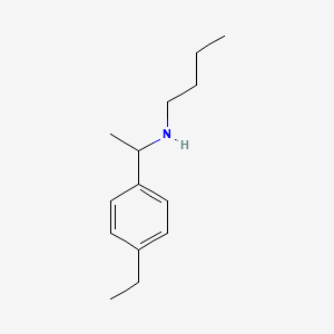 molecular formula C14H23N B13319347 Butyl[1-(4-ethylphenyl)ethyl]amine 