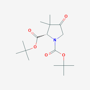 (S)-di-tert-butyl 3,3-dimethyl-4-oxopyrrolidine-1,2-dicarboxylate