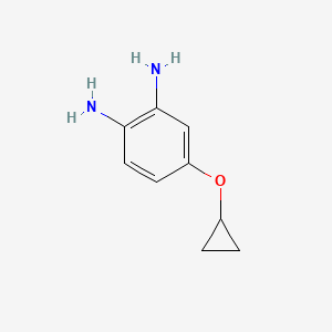 molecular formula C9H12N2O B13319375 4-Cyclopropoxybenzene-1,2-diamine 