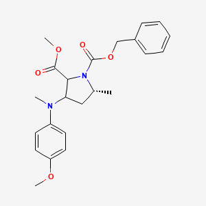 1-Benzyl 2-methyl (5R)-3-((4-methoxyphenyl)(methyl)amino)-5-methylpyrrolidine-1,2-dicarboxylate