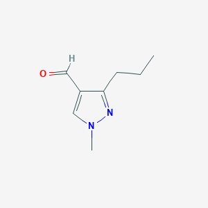 molecular formula C8H12N2O B13319452 1-methyl-3-propyl-1H-pyrazole-4-carbaldehyde 