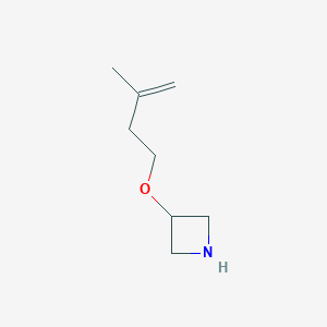 molecular formula C8H15NO B13319472 3-[(3-Methylbut-3-en-1-yl)oxy]azetidine 