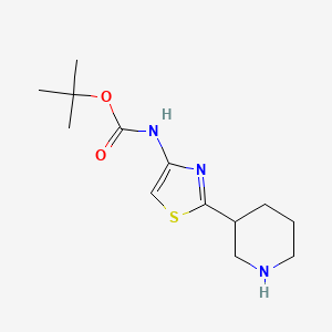 tert-butyl N-[2-(piperidin-3-yl)-1,3-thiazol-4-yl]carbamate