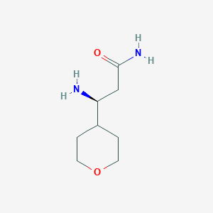 (3S)-3-Amino-3-(oxan-4-yl)propanamide