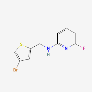 molecular formula C10H8BrFN2S B13319499 N-[(4-bromothiophen-2-yl)methyl]-6-fluoropyridin-2-amine 