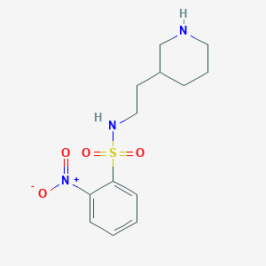 2-Nitro-N-[2-(piperidin-3-yl)ethyl]benzene-1-sulfonamide