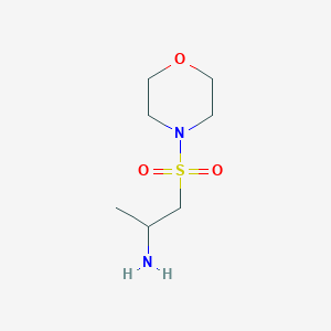 molecular formula C7H16N2O3S B13319521 1-(Morpholine-4-sulfonyl)propan-2-amine 