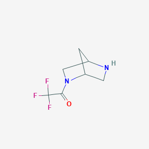 molecular formula C7H9F3N2O B13319553 2-(Trifluoroacetyl)-2,5-diazabicyclo[2.2.1]heptane 