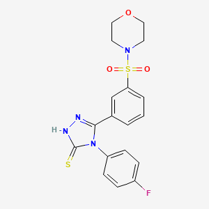 4-(4-fluorophenyl)-5-[3-(morpholine-4-sulfonyl)phenyl]-4H-1,2,4-triazole-3-thiol