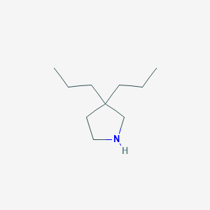 molecular formula C10H21N B13319584 3,3-Dipropylpyrrolidine 