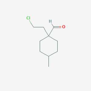 1-(2-Chloroethyl)-4-methylcyclohexane-1-carbaldehyde