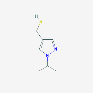 molecular formula C7H12N2S B13319603 [1-(Propan-2-yl)-1H-pyrazol-4-yl]methanethiol 