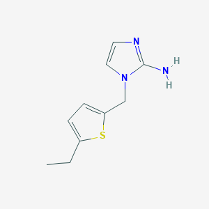 molecular formula C10H13N3S B13319605 1-[(5-ethylthiophen-2-yl)methyl]-1H-imidazol-2-amine 