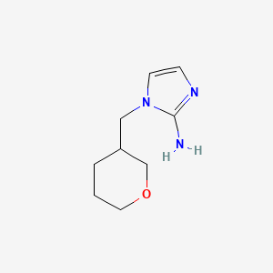 molecular formula C9H15N3O B13319606 1-((Tetrahydro-2h-pyran-3-yl)methyl)-1h-imidazol-2-amine 