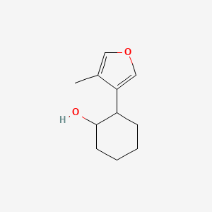 molecular formula C11H16O2 B13319614 2-(4-Methylfuran-3-yl)cyclohexan-1-ol 