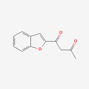 molecular formula C12H10O3 B13319656 1-(Benzofuran-2-yl)butane-1,3-dione 