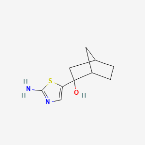 molecular formula C10H14N2OS B13319671 2-(2-Amino-1,3-thiazol-5-YL)bicyclo[2.2.1]heptan-2-OL 