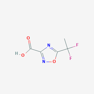 molecular formula C5H4F2N2O3 B13319685 5-(1,1-Difluoroethyl)-1,2,4-oxadiazole-3-carboxylic acid 