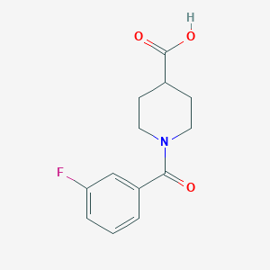molecular formula C13H14FNO3 B1331971 1-(3-氟苯甲酰)哌啶-4-羧酸 CAS No. 436093-13-9