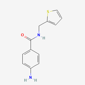 molecular formula C12H12N2OS B1331975 4-氨基-N-(噻吩-2-基甲基)苯甲酰胺 CAS No. 436095-49-7