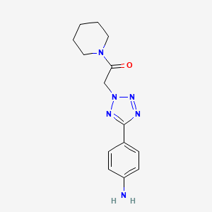 molecular formula C14H18N6O B1331976 2-[5-(4-氨基苯基)-四唑-2-基]-1-哌啶-1-基-乙酮 CAS No. 436092-93-2