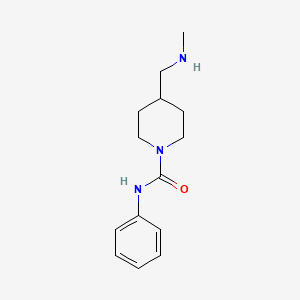 molecular formula C14H21N3O B13319765 4-[(Methylamino)methyl]-N-phenylpiperidine-1-carboxamide 